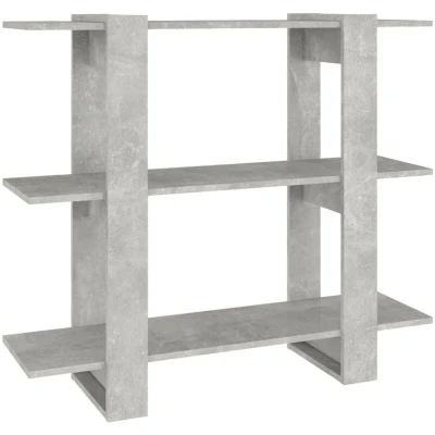 Image of vidaXL Book Cabinet/Room Divider Concrete Grey 100x30x87 cm