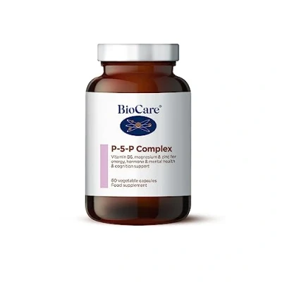 Image of BioCare P 5 Complex Vitamins B6, B2, Magnesium &amp; Zinc for Energy, Hormone Balance Mental Health 60 Capsules