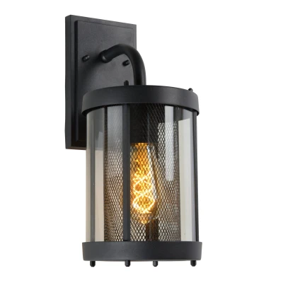 Image of Makkum Cottage Wall Lantern Light Outdoor 1xE27 IP23 Black