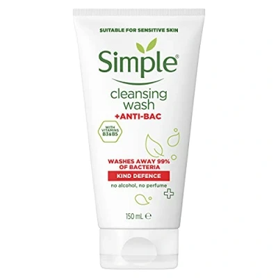 Image of Simple Kind Defence +ANTI BAC Cleansing Face Wash, 150ml