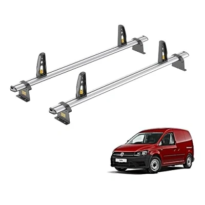 Image of Van Guard Roof Rack for VW Caddy (2015+) 2 Bars + 4 Load Stops [Only Suitable Standard Wheelbase Models] Ulti Bar VG294