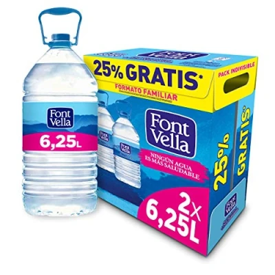 Image of FONT VELLA natural mineral water duplo 2 x 6.25 lt