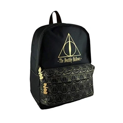 Image of Groovy Uk Backpack, Polyester, Black/Gold, M