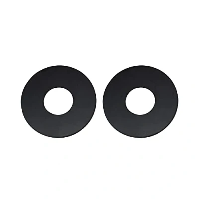 Image of Musiclily Pro No Word Guitar Toggle Switch Plate LP Washer Rhythm Treble Ring, Black(Set of 2)