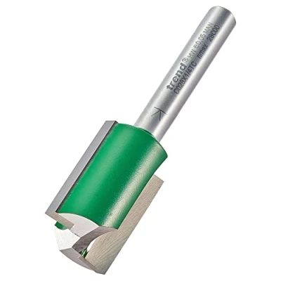 Image of Trend CraftPro Straight Two Flute Router Cutter Bit, 1/4 Inch Shank, 17.5mm Cut Diameter &amp; 25.4mm Length, Tungsten Carbide Tipped, C028X1/4TC, Silver