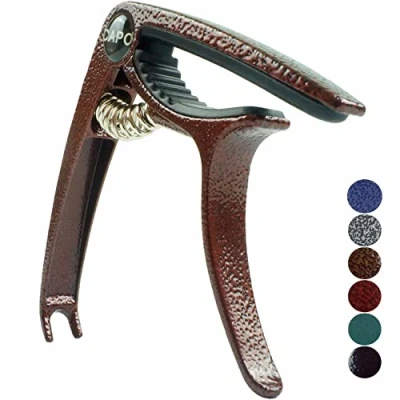 Image of SUCCESS Guitar Capo, Lightweight Zinc Alloy Capo for Acoustic and Electric Guitars, Bass, Mandolin, Banjo, Ukulele (Dark Red)
