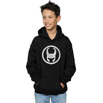 Image of Marvel Boys Loki Icon Hoodie Black 12 13 Years