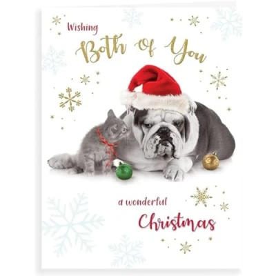 Image of Piccadilly Greetings Photographic Christmas Card to Both of You 8 x 6 inches