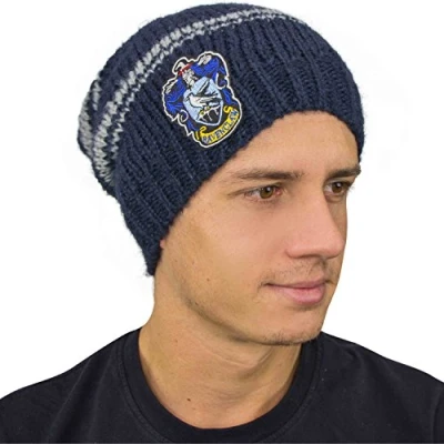 Image of Cinereplicas Harry Potter Pom Beanie Officially licensed Ravenclaw Blue &amp; Grey