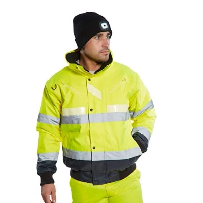 Image of Portwest Glowtex 3 in 1 Jacket Yellow/Navy 4XL
