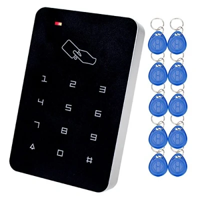 Image of LIBO 125KHz RFID Keypad Access Control System Digital Keyboard, Single Door Use, Support 1000 Users, Including 10pcs TK4100 EM ID Keyfobs