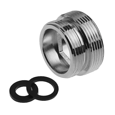 Image of Faucet Water Aerator Adapter, Brass Tap Filter Connector, 26mm to 22mm NPT Thread Adapter (Male Male)