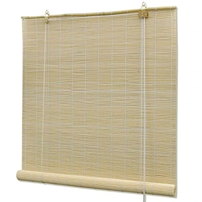 Image of vidaXL Natural Bamboo Roller Blind Light Controlling Window Covering Easy to Clean, operation, Durable, Versatile 100x220 cm Blinds for Any Interior Style