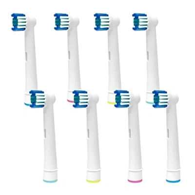 Image of Inge Toothbrush Head 8 Pack Replacement Heads Compatible with Braun Oral B White