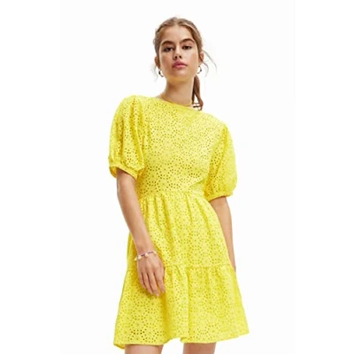 Image of Desigual Women&#039;s Vest_Limon 8000 Dress, Yellow, S