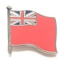 Image of Navy Red Ensign Flag MOD Approved Military Enamel Lapel Pin Badge