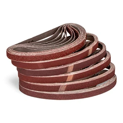 Image of Pack of 120 Fabric Sanding Belts / 13 x 457 mm Grits Each 20 40 60 80 180 240 for Black &amp; Decker® Power File
