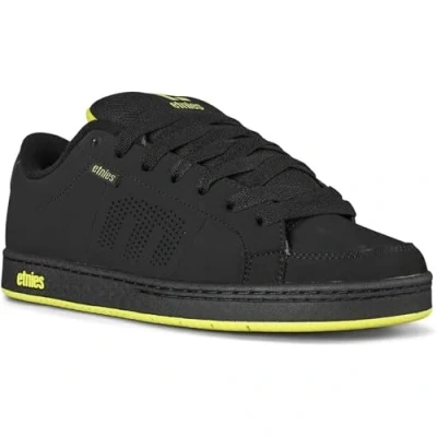 Image of Etnies Men&#039;s Kingpin Skate Shoe, Black/Green/Black, 9.5 UK