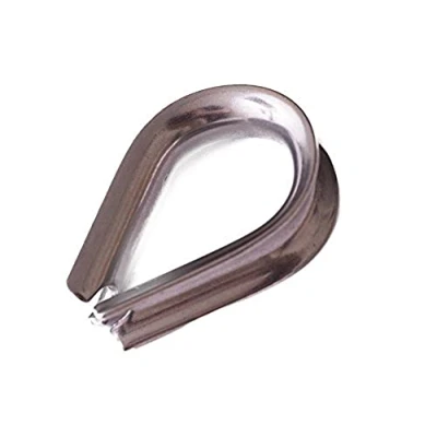 Image of Merriway BH04996 Wire Rope Thimble, M6 (1/4 inch) A2 316 Marine Grade Stainless Steel