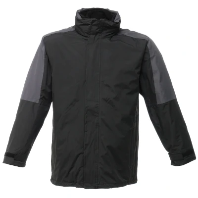 Image of Regatta Mens Defender III 3 In 1 Jacket (Waterproof &amp; Windproof) (Black/Seal Grey) Size Large