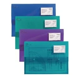 Image of Snopake PolyPlus Electra Wallet A4 Assorted (5 Pack)