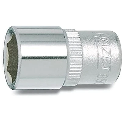 Image of HAZET 850A 1/2 25 mm 6 Point Hexagon Traction Profile Socket Chrome Plated/Polished