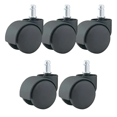 Image of Waytex 78153 Universal Office Chair Castors Diameter 50mm Black Pack of 5