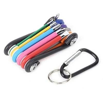Image of ciciglow Repair Tool Set, 9 in 1 Multi function Mini Set Bike Bicycle Cycling Mechanic Kit Hex Slot Cross Star Wrench Kit(Complete Models)(multicolor)