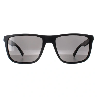 Image of Tommy Hilfiger Man TH 2043/S 003/M9 Sunglasses Plastic Black Grey Squat Polarized