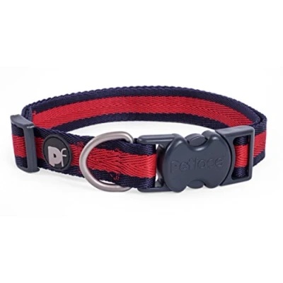 Image of Petface Scarlet Stripe Pattern Dog Collar, Medium