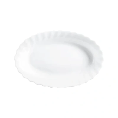 Image of LUMINARC Oval Serving Plate Trianon 22 cm, White, x 13,6 2,7 cm