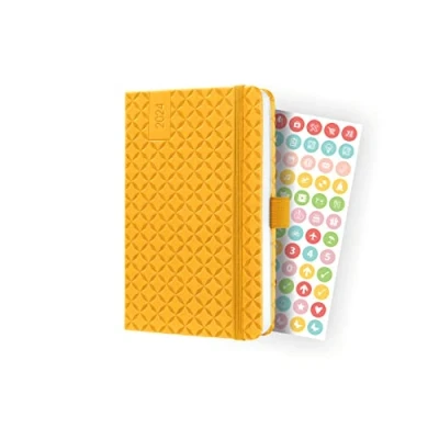 Image of SIGEL J4116 Jolie Weekly planner 2024, hardcover, 9,5 x 15 cm, 174 pages, Yellow