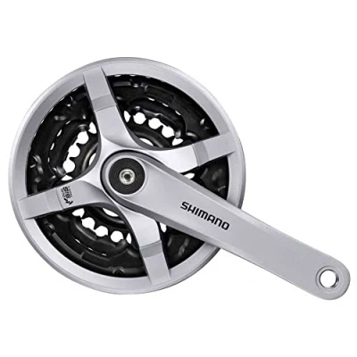 Image of SHIMANO FC TY501 Square 6/7/8 Speed Chainset, Unisex, Vierkant fach, Silver, 175 mm