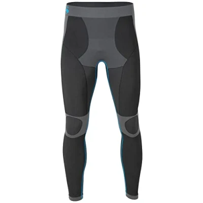 Image of Men&#039;s Base Layer Seamless Functional Underwear, Sports &amp; Ski 3/4 Trousers, Shorts, Long or Short Sleeve Shirt, Grey tones trousers long, Large/X Large