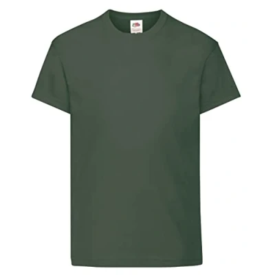 Image of Fruit of the Loom Unisex Kid&#039;s Original T Shirt, Bottle Green, 3 4 Years