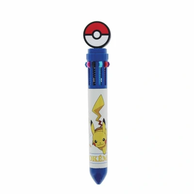 Image of Blueprint Collections Pokemon Multi Colour Pen Writing Novelty Multicoloured Multicolour Stationery