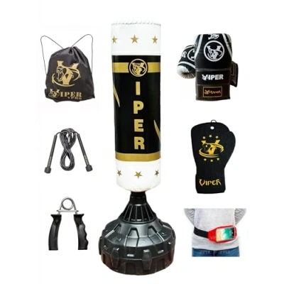 Image of Viper Free Standing Punch Bag Set Heavy Duty Pedestal Stand Boxing for Kickboxing Martial Arts MMA Dummy Muay Thai Home Gym Training Equipment Men and Women