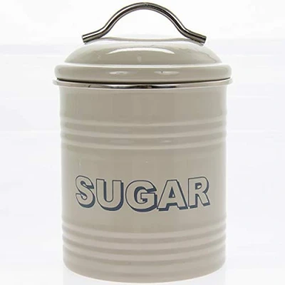 Image of Lesser &amp; Pavey Sweet Home Sugar Canister Sage, H19cm