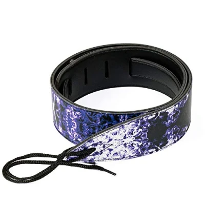 Image of Lindo Alien Artwork Guitar Strap PVC Electric Acoustic Bass Black/Purple
