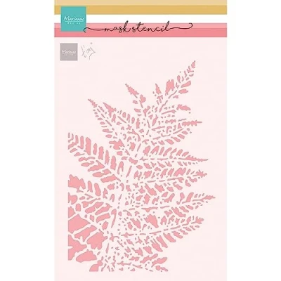 Image of Marianne Design Mask Stencil, Tiny&#039;s Fern, for Scrapbooking Cardmaking and Other Paper Crafts, White, One Size