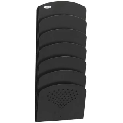 Image of Safco Seven Pocket Steel Wall Rack Black