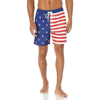 Image of Amazon Essentials Men&#039;s 7&quot; Quick Dry Swimming Trunks Discontinued Colours, Stars Print, M