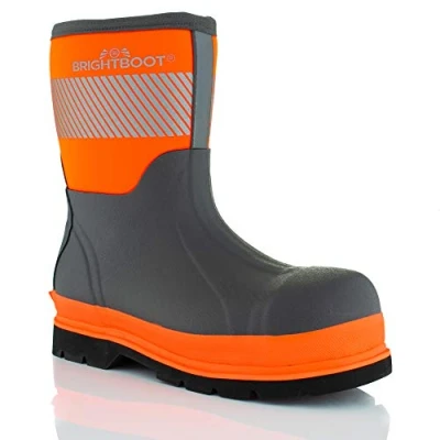 Image of Brightboot Waterproof Rigger Safety Boots (13 UK, Orange)