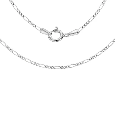 Image of Tuscany Silver Women&#039;s Sterling 1.8 mm Figaro Chain Necklace of Length 46 cm/18 Inch