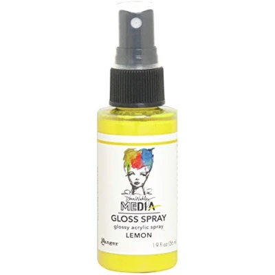 Image of Dina Wakley Media Ranger Gloss Sprays Lemon, 56 ml (Pack of 1)
