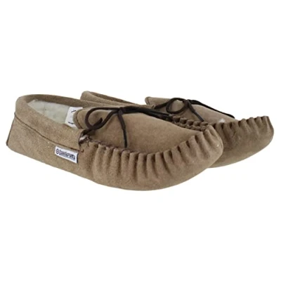 Image of Lambretta Taupe Soft Sole Suede Moccasin UK12