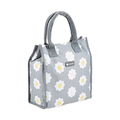 Image of KitchenCraft 4 Litre Retro Flower Dot Lunch And Snack Cool Bag