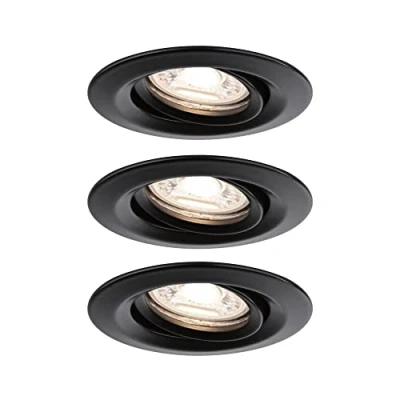 Image of Paulmann Nova Mini downlight 3 set pivotable black