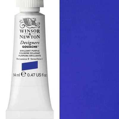 Image of Winsor &amp; Newton Designers Gouache, Brilliant Purple, 14 ml Tube