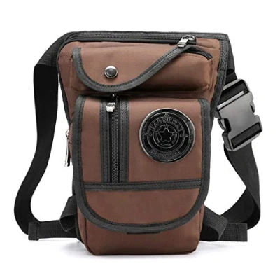 Image of Xieben Motorcycle Leg Bag Outdoor Waist Pack for Men Women Bike Cycling Travel Sports Camping Tactical Hiking Drop Hip Bum Belt Crossbody Shoulder Pouch Coffee